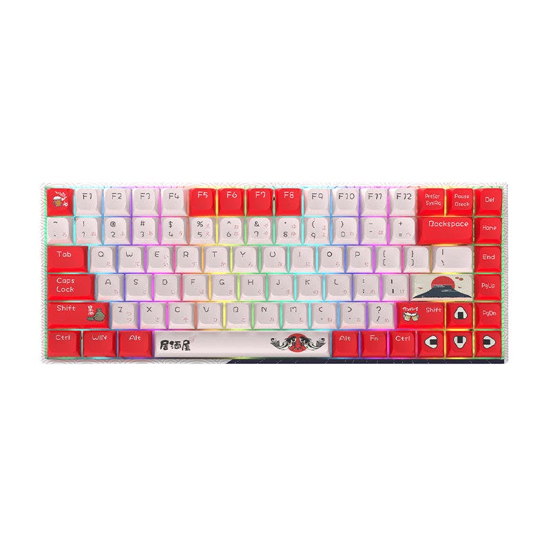 XVX M84 Izakaya Themed 84 Keys Hot-Swappable Mechanical Keyboard Gateron Red