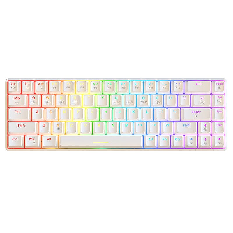 Ajazz K685T 65% Mechanical Keyboard White / Brown Switch